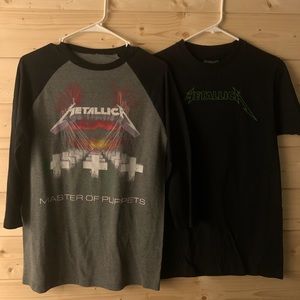 Boys Metallica Album T shirts, Size Small/Medium